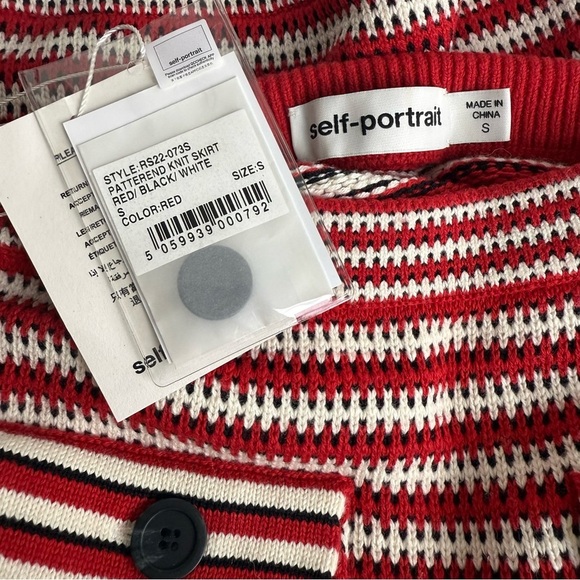 NWT Self Portrait striped cardigan and skirt set SZ small - Picture 5 of 8